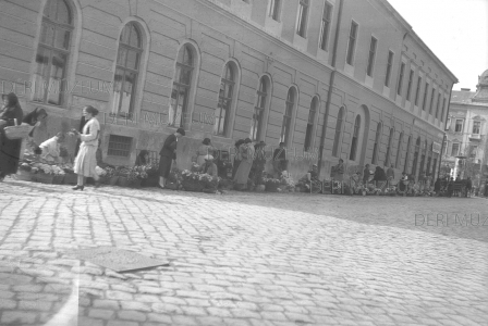 Virágpiac a Rózsa utcán 1937. szeptember 30. Balogh István felvétele