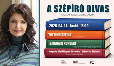 A szépíró olvas - irodalmi beszélgetéssorozat // Tóth Krisztina